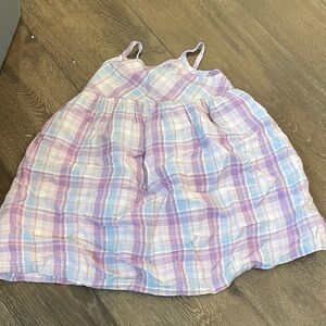 Old Navy Kids Plaid Dress - Purple and Pink